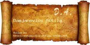 Damjanovics Attila névjegykártya