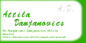 attila damjanovics business card